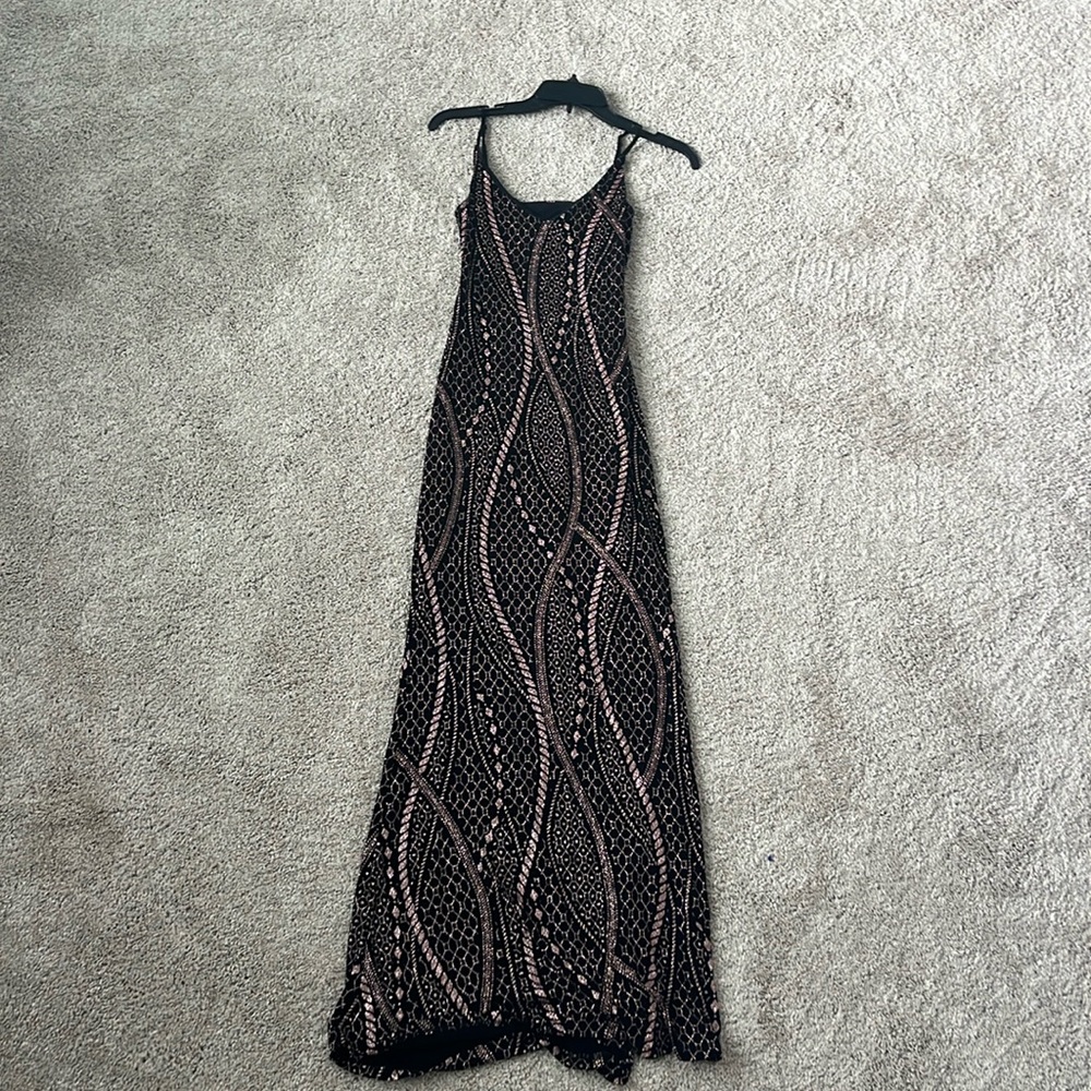 black and pink prom/formal dress